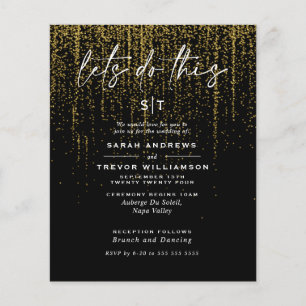 Low Budget Hochzeit Edgy Gold Glitzer Garland