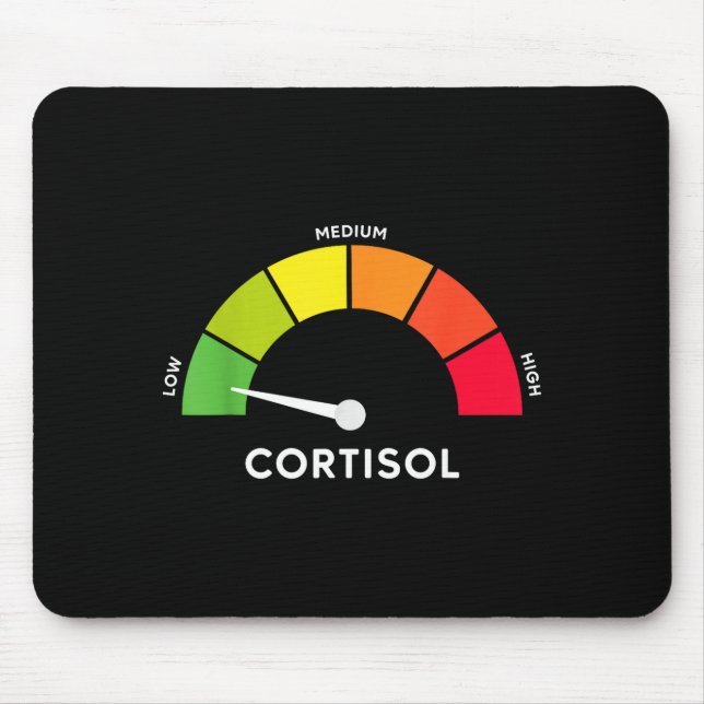 Low-Cortisol-Spiegel-Meme  Mousepad (Vorne)