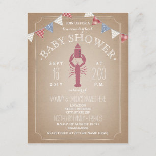 Low Country Boil Cardstock Kinderdusche - Flasche Einladung