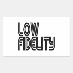 Low Fidelity Rechteckiger Aufkleber