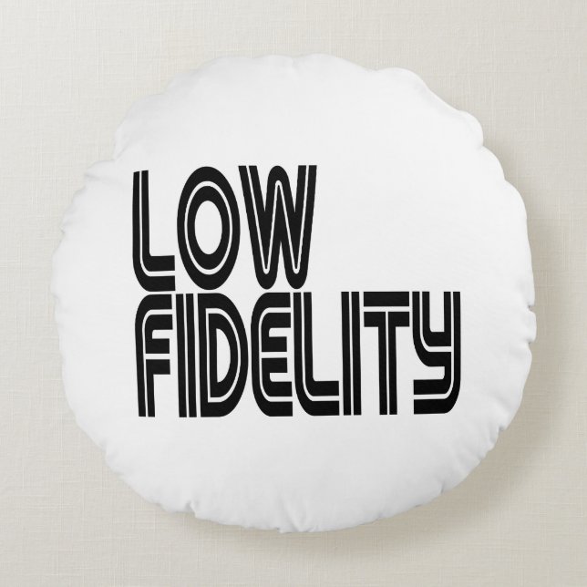 Low Fidelity Rundes Kissen (Vorderseite)
