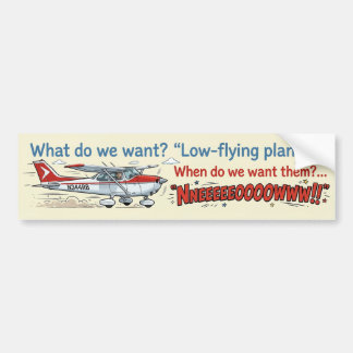 Low-Flying Planes Bumper Sticker Autoaufkleber