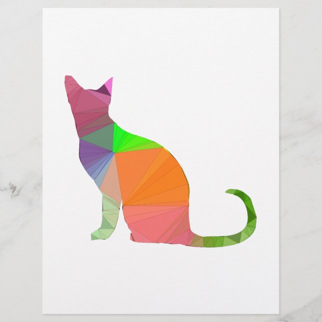 Low Poly Cat Silhouette (Vorderseite)
