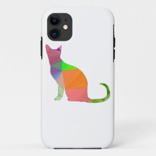 Low Poly Cat Silhouette iPhone 11 Hülle