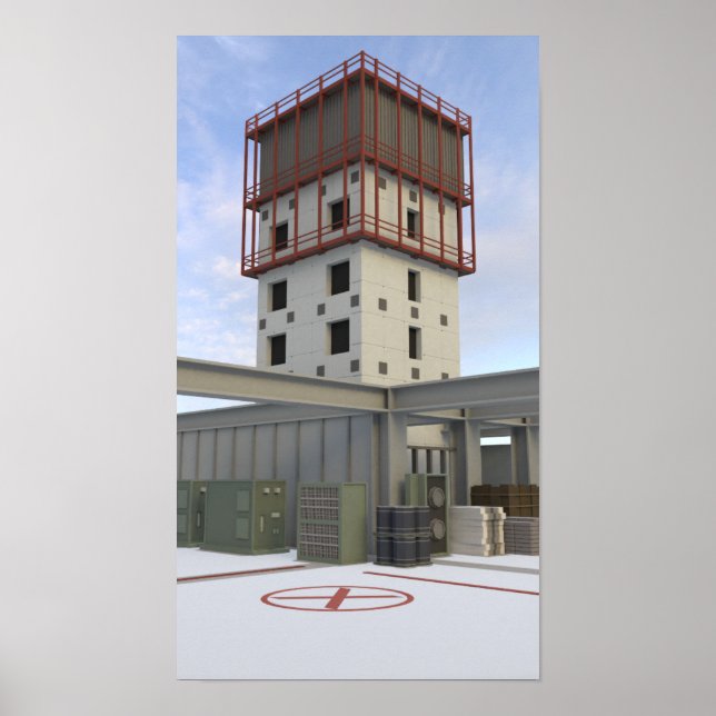 Low Poly CSGO Map Vertigo Poster (Vorne)