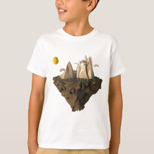 Low-Poly Floating Insel 3D rendern T-Shirt