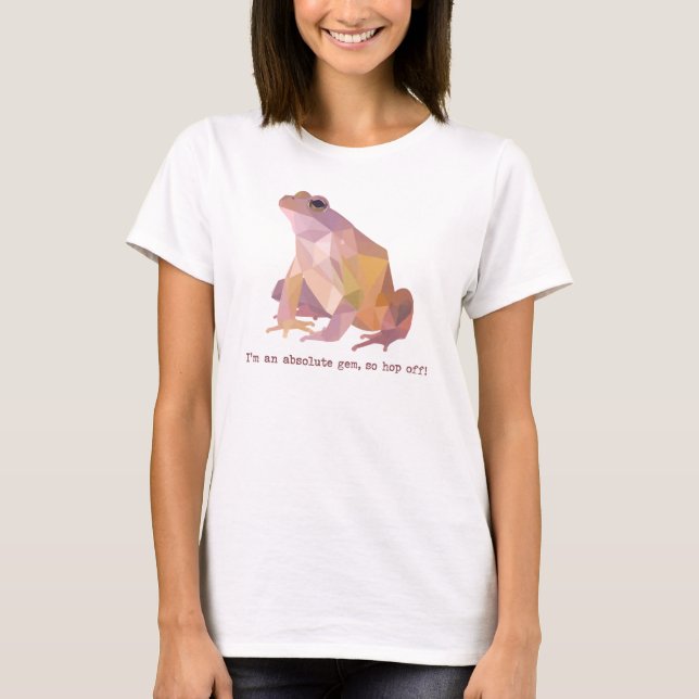 Low Poly Frog “I’m an absolute gem” Women's T-Shirt (Vorderseite)