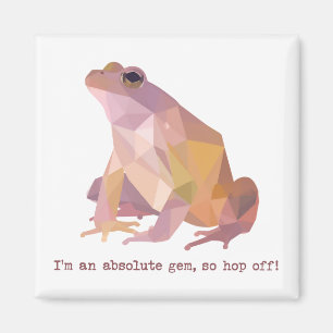 Low Poly Frosch „Ich bin ein absolutes Juwel“ Magnet