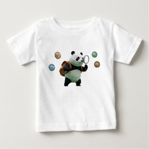 Low Poly Panda Explorer 3D Charakter Baby T-shirt