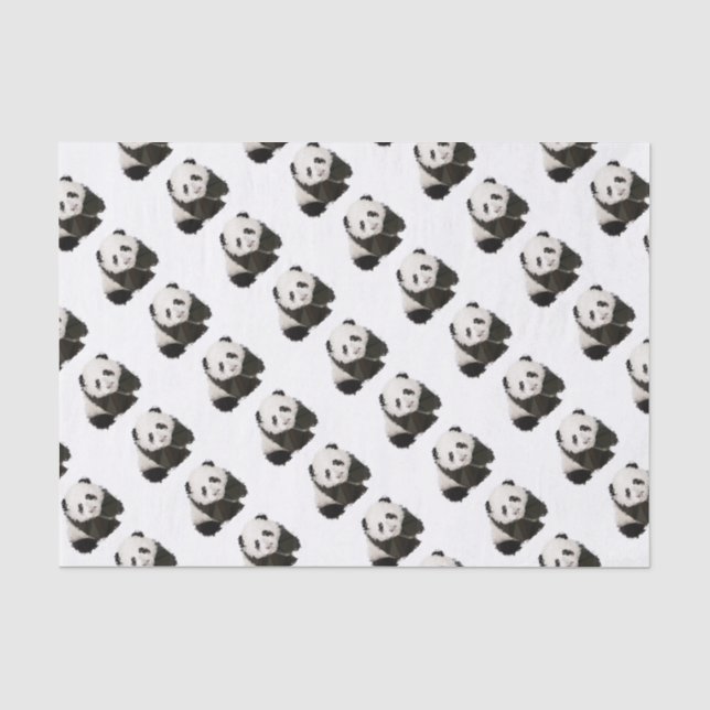 Low Poly Panda Seidenpapier (Vorderseite)