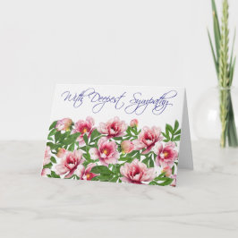 Low Poly Peony Sympathy Card Karte