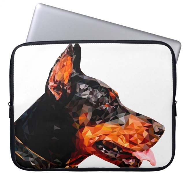 Low poly triangle abstract design laptopschutzhülle (Vorderseite)