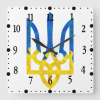 Low polygonal ukrainisch trident