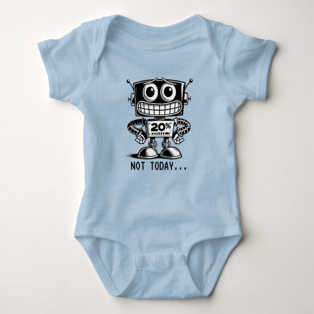 Low Power Robot - Nicht heute... Baby Strampler (Vorderseite)