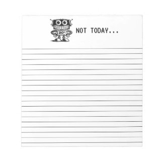 Low Power Robot - Nicht heute... Notizblock