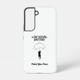 Low Social Battery–Editierbares Zitat Cat Samsung Galaxy Hülle