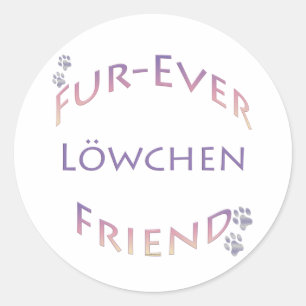 Löwchen Furever Runder Aufkleber