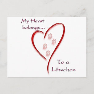 Löwchen Heart Belongs Postkarte
