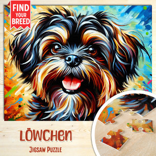 Lowchen Hund Porträt Acryl Kunst Druck Hundefreund
