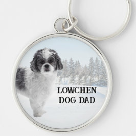 Lowchen-Hundefreund Winterlandschaft Schlüsselanhänger
