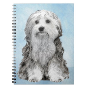 Lowchen Malerei - Niedliche Original Hunde Kunst Notizblock