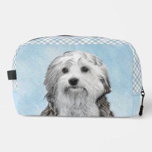 Lowchen Malerei Silber und Cream Original Hunde Ku Waschbeutel