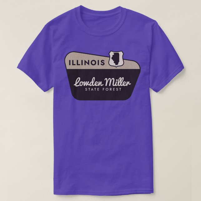 Lowden Miller Staat Forest Illinois Begrüßungszeic T-Shirt (Design vorne)