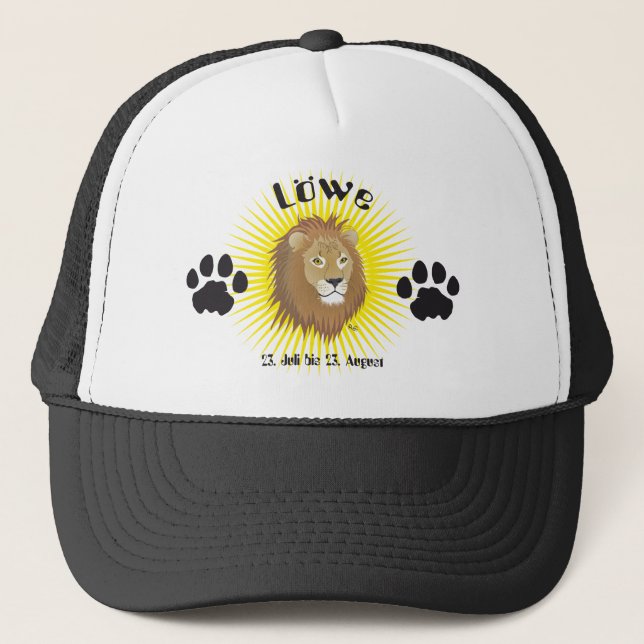 Löwe 23. Juli bis 22. August Cap Truckerkappe (Vorderseite)