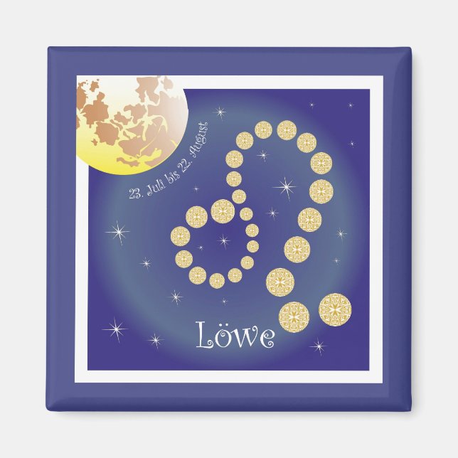 Löwe 23. Juli bis 22. August Magnet (Vorne)