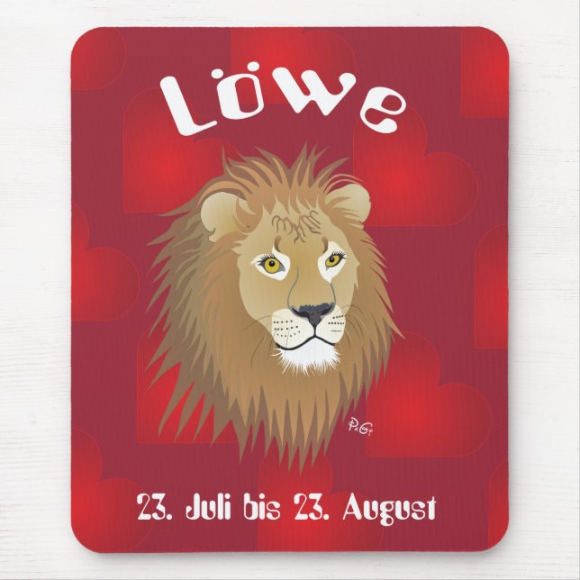 Löwe 23. Juli bis 22. August Mauspad (Vorne)