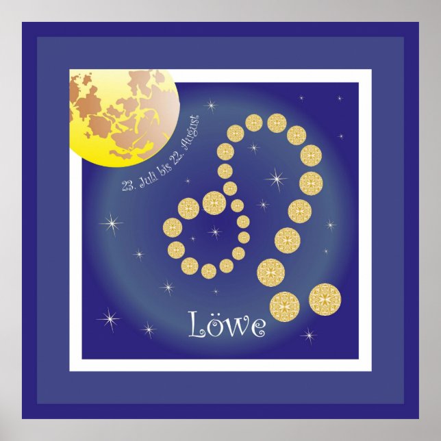 Löwe 23. Juli bis 22. August Poster (Vorne)