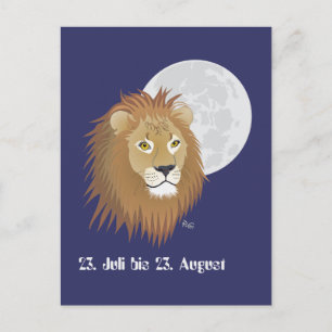 Löwe 23. Juli bis 22. August Postkarte