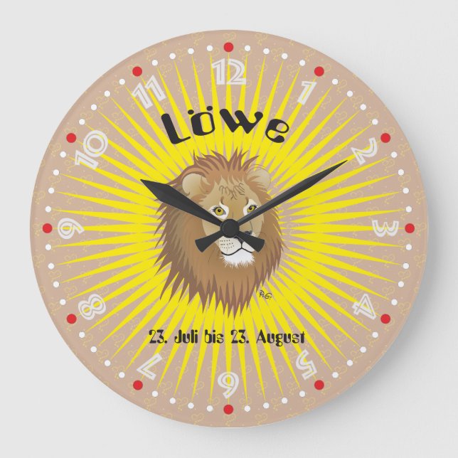 Löwe 23. Juli bis 22. August Uhr (Vorderseite)