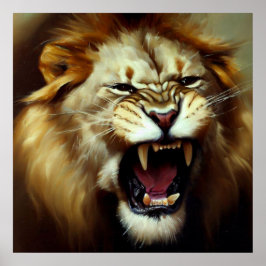 Löwe (9) Wildkatze Poster