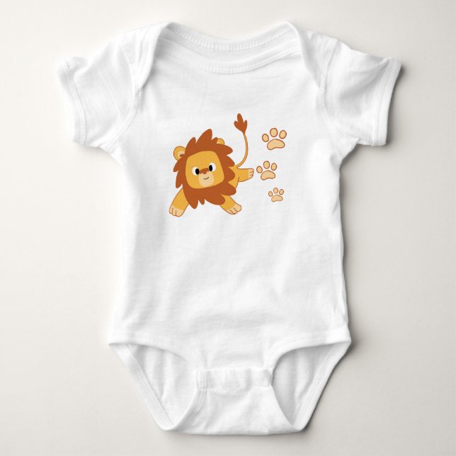 Löwe-Abdruck-Baby-Jersey-Bodysuit Baby Strampler (Vorderseite)