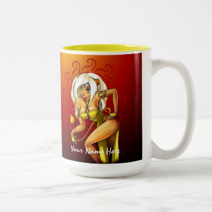 Löwe addieren Ihre NamensTasse Zweifarbige Tasse
