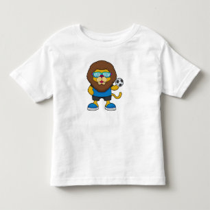 Löwe als Fußballspieler mit Fußball Kleinkind T-shirt
