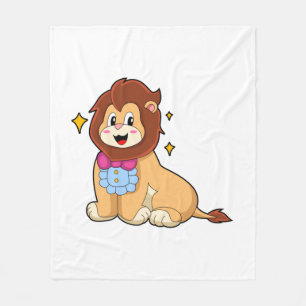 Löwe als Gentleman mit Krawatte.PNG Fleecedecke