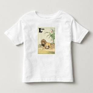 Löwe auf dem Wüsten-Savanne-Alphabet Kleinkind T-shirt