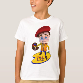 Löwe auf gelbem Paletten-Hintergrund T-Shirt