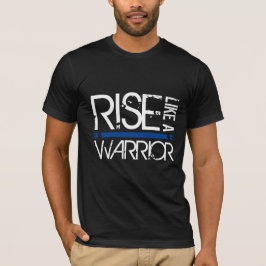 LÖWE "Aufstieg wie ein Krieger-" dünne blaue Linie T-Shirt
