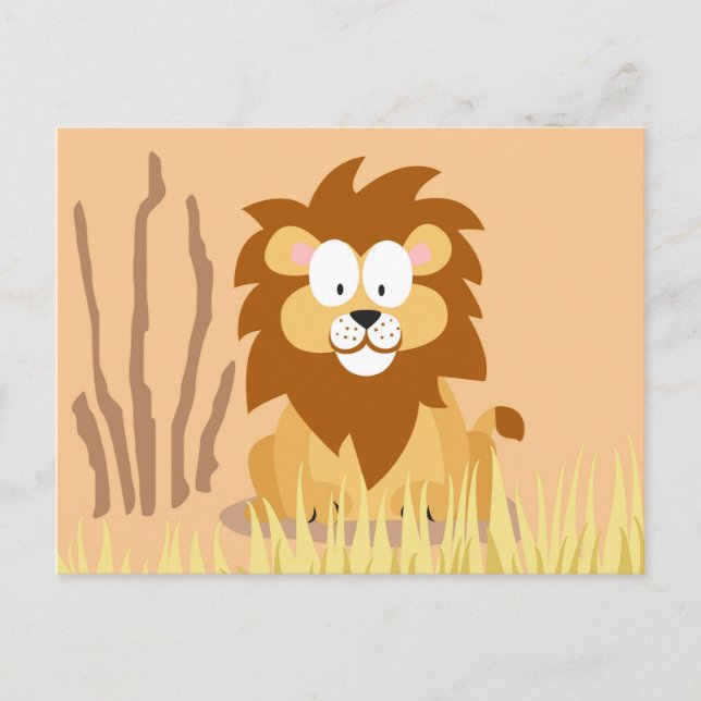 Löwe aus meiner Weltierserie Postkarte (Vorderseite)