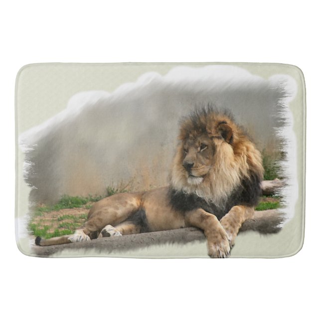 Löwe bei der Erholung Badematte (Vorderseite)