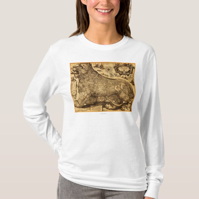 Löwe Belgicus der Niederlande und des Belgiens T-Shirt (Vorderseite)