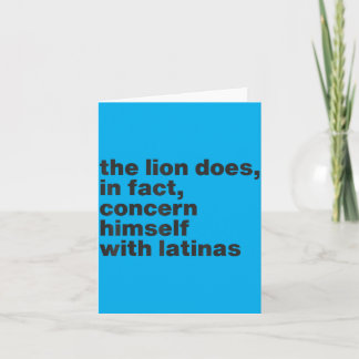Löwe betrifft tatsächlich Latinas Lustige Meme-Zit Karte