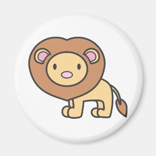 Löwe-Cartoon-Logo Magnet