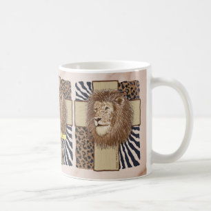 Löwe-Christen-Kreuz-Tasse Kaffeetasse