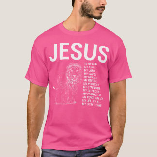Löwe Christlich Jesus ist mein Gott König Herr und T-Shirt