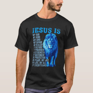 Löwe Christlich Jesus ist mein Gott König Herr und T-Shirt