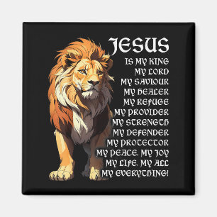 Löwe Christlich Jesus Ist Mein König, Gott, Herr, Magnet